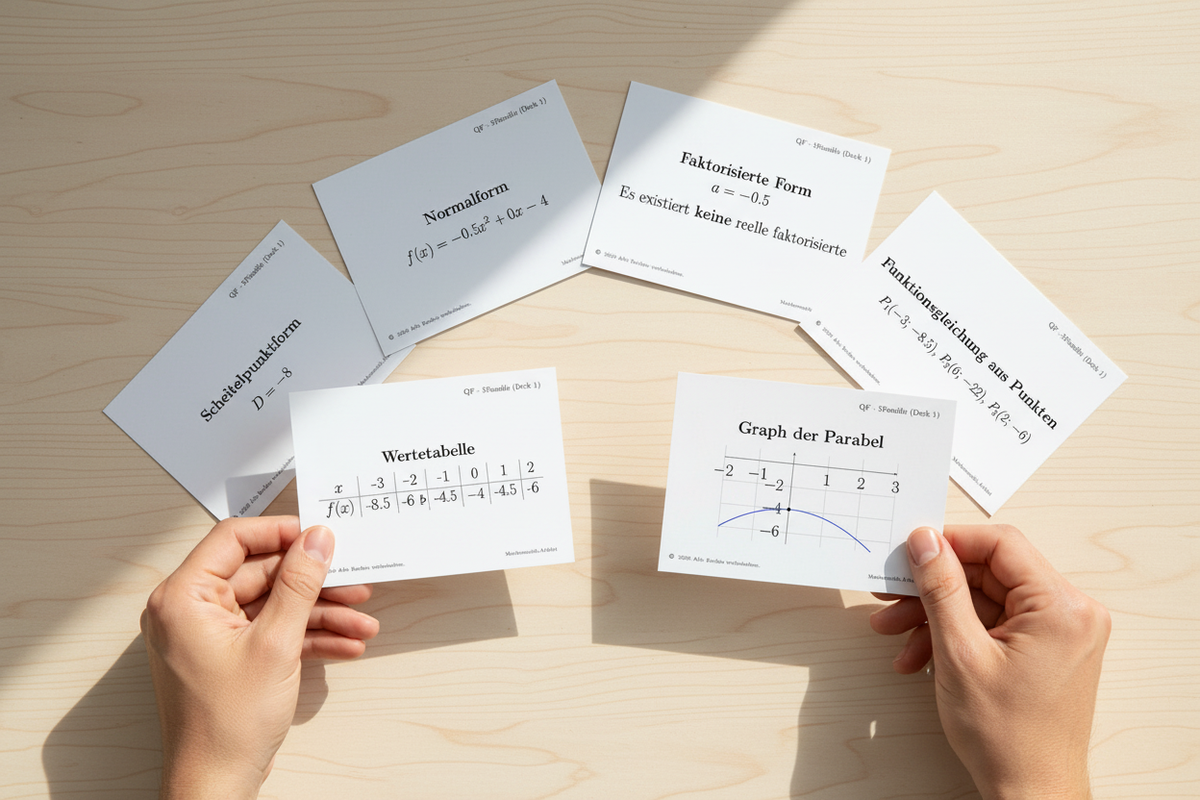 Mathematik.Athlet Lernkarten Mockup